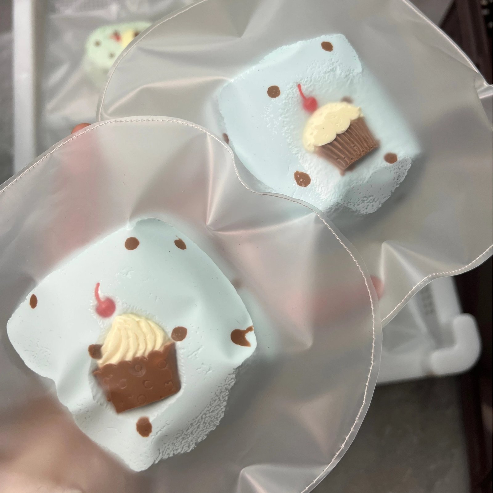 374001 Caramel Pea Polka Dot Marshmallow (Cotton Clay Texture Series) / 焦糖豌豆 波点棉花糖(棉花泥触感系列)