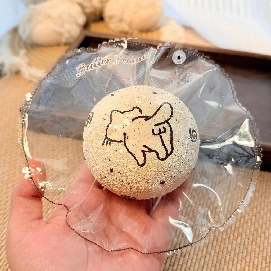 195012 Cream Peanut Cat Egg Velvet Daifuku (Dry Cheese Clay Texture Series) / 奶油花生 猫たまごベルベット大福(ドライチーズクレイ触感シリーズ)