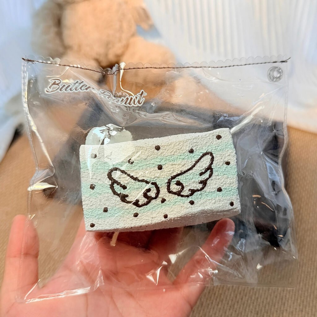 195017 Cream Peanut Little Wing Long Toast (Dry Cheese Clay Texture Series) / 奶油花生 小さな翼ロングトースト(ドライチーズクレイ触感シリーズ)