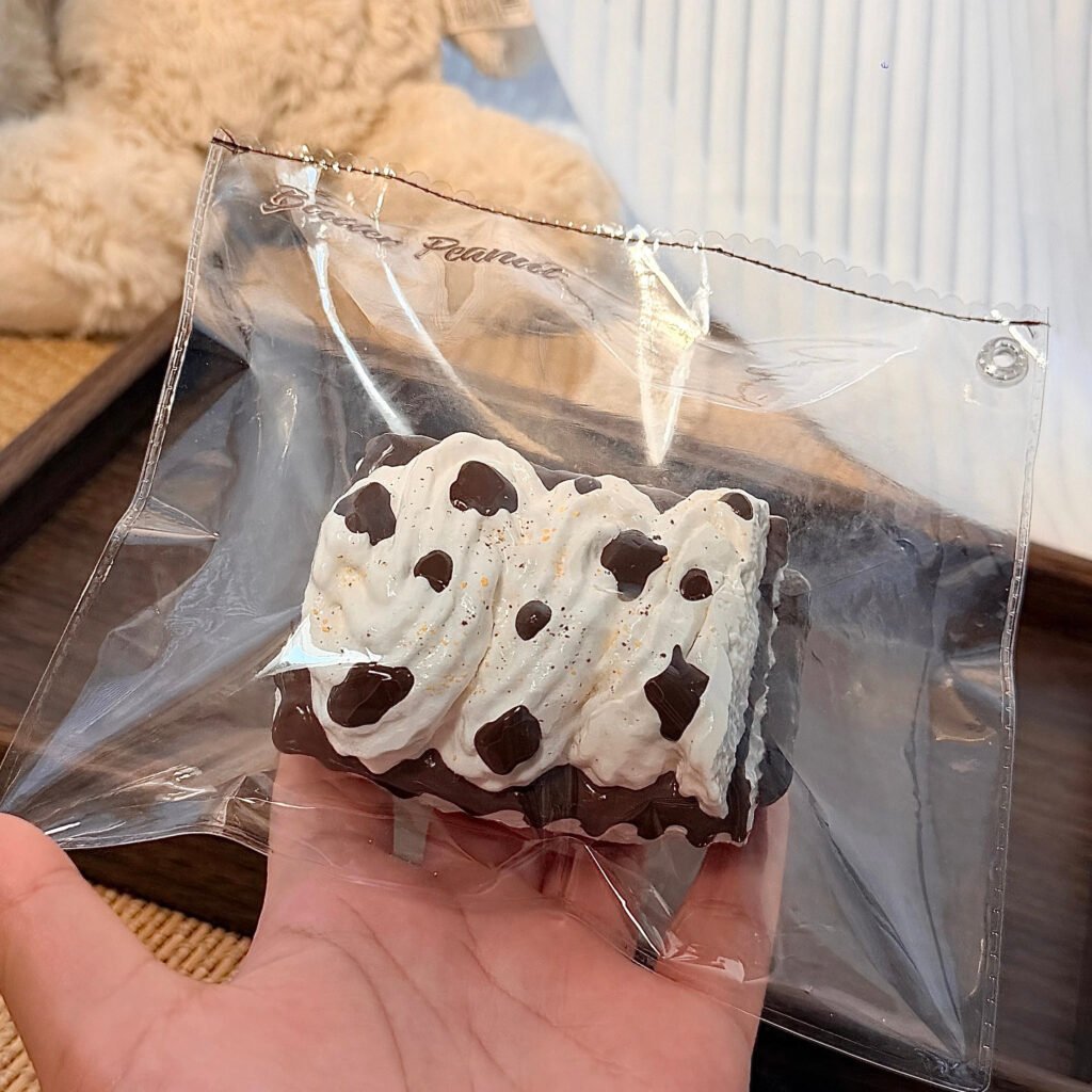 195019 Cream Peanut Cream Chocolate Toast (Dry Cheese Clay Texture Series) / 奶油花生 クリームチョコレートトースト(ドライチーズクレイ触感シリーズ)