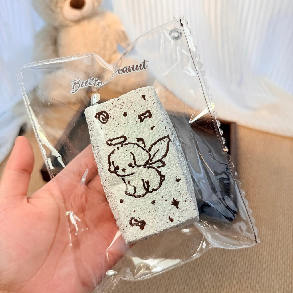 195021 Cream Peanut Angel Puppy Long Toast (Dry Cheese Clay Texture Series) / 奶油花生 天使の子犬ロングトースト(ドライチーズクレイ触感シリーズ)