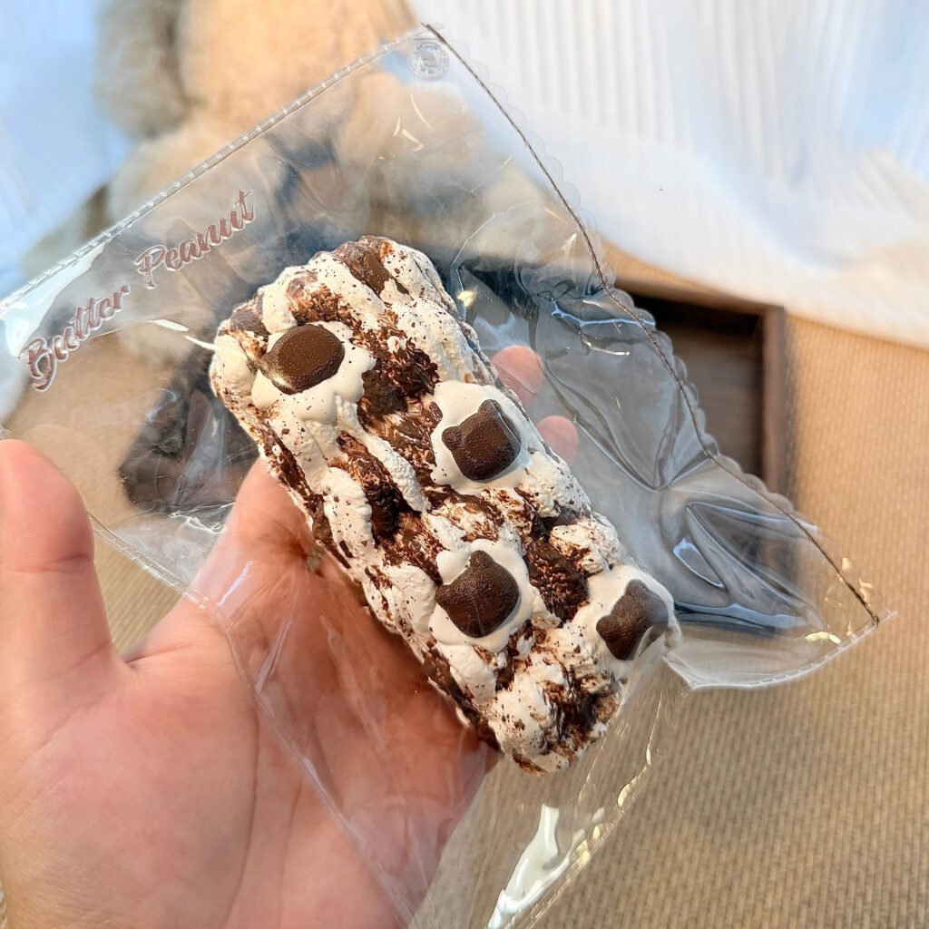 195023 Cream Peanut Kitten Head Noodle Cookie (Dry Cheese Clay Texture Series) / 奶油花生 子猫フェイスヌードルクッキー(ドライチーズクレイ触感シリーズ)