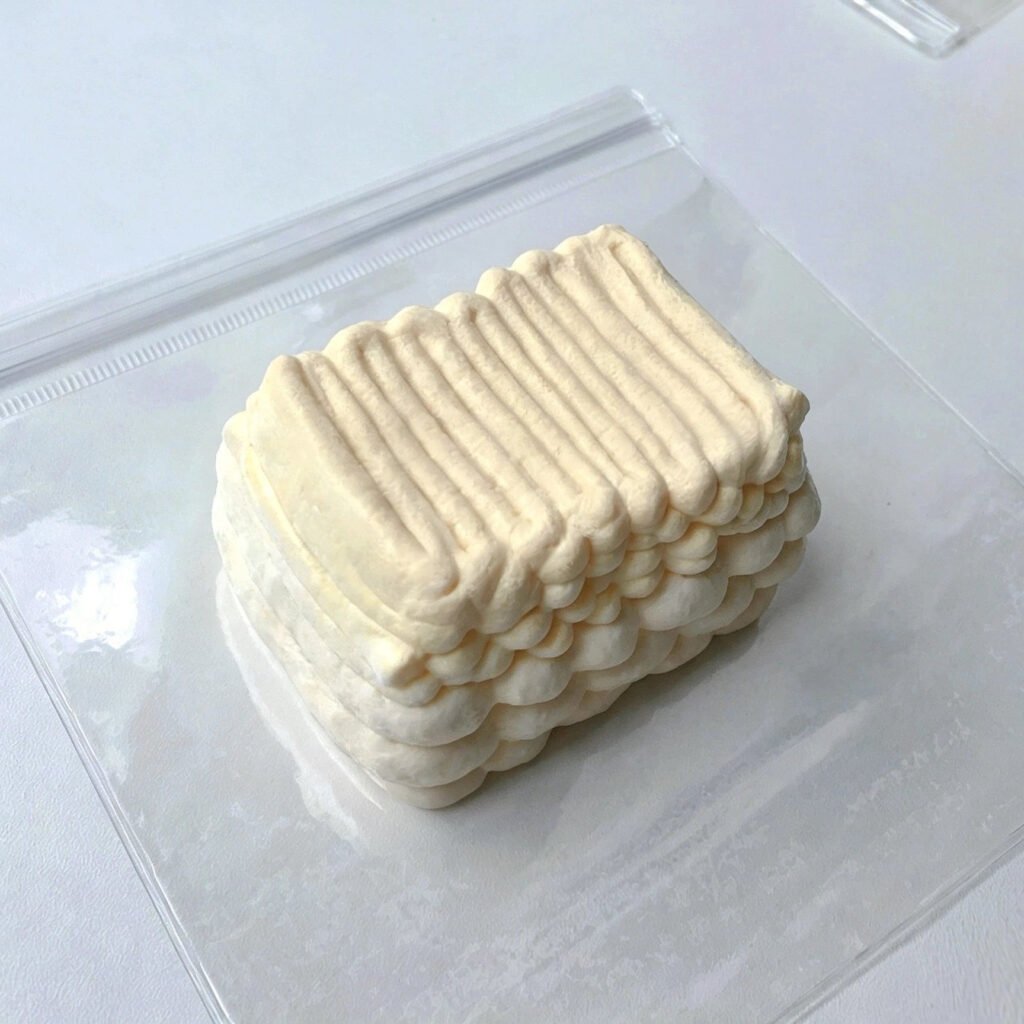 407002 Crescent Bay Squishy Soy Milk Stacked Cream (Soft Moldable Clay Texture Series) / 月牙湾捏捏 豆乳叠叠奶油（软可塑触感系列）