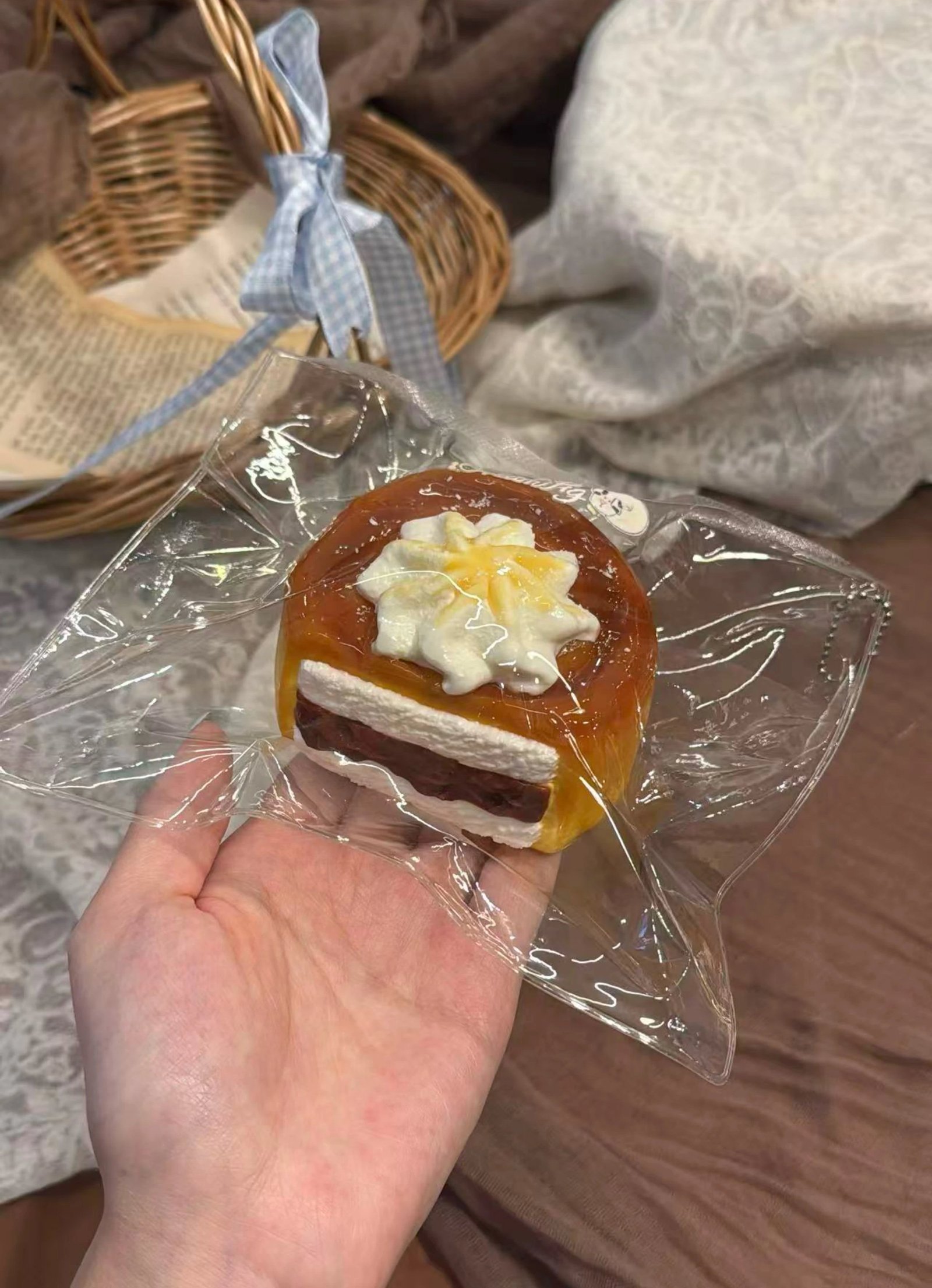 387000 Cream Pig Pudding Cross-Section Cake (Cream Cheese Clay Texture Series) / 奶油猪 布丁切面蛋糕(干酪泥触感系列)