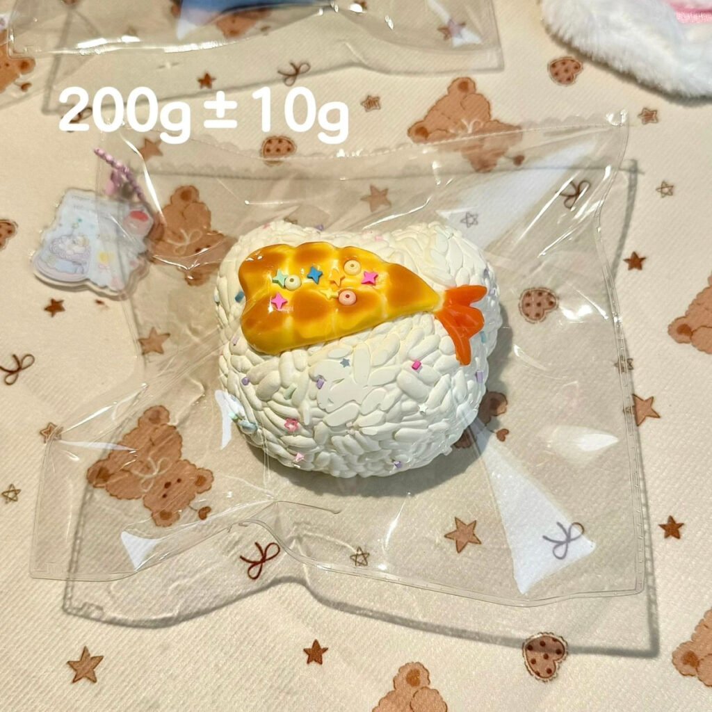 111056 DollCat Fried Shrimp Bear Head Rice Ball (Dense Clay Texture Series) / DollCat玩偶猫 炸虾熊头饭团（扎紧泥触感系列）