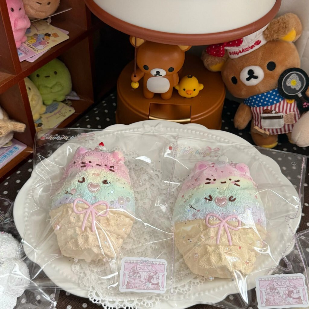 235020 duduFu Rainbow Meow Ice Cream Cone (Cream Paste Texture Series) / duduFu 彩虹喵喵甜筒(乳膏泥触感系列)