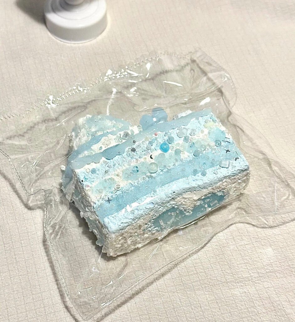 344009 Five Cats Squishy Icy Blue Filled Large Cake / 五只猫捏捏 アイスブルーフィリングラージケーキ