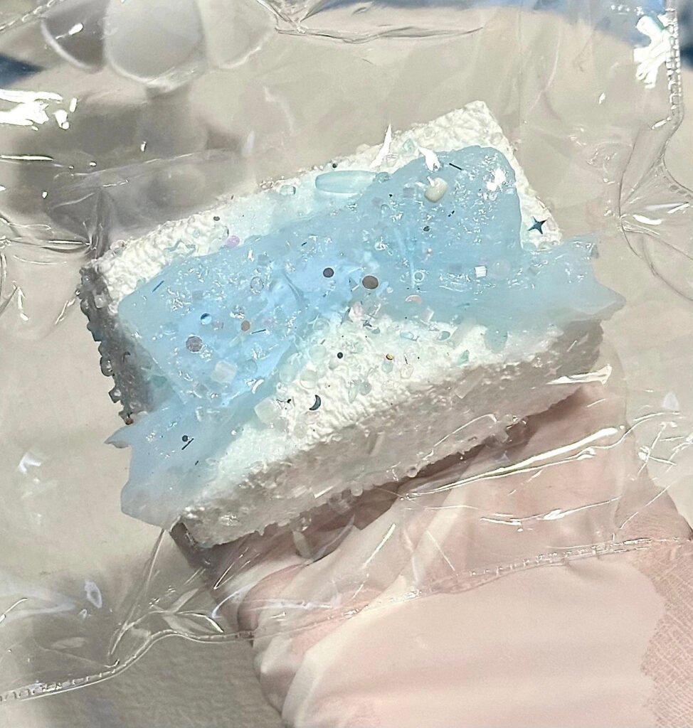 344014 Five Cats Squishy Icy Blue Bow Short Toast / 五只猫捏捏 アイスブルーリボンショートトースト