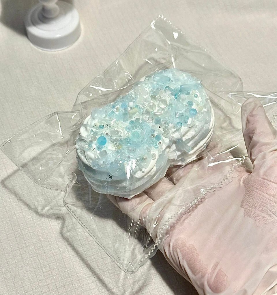 344016 Five Cats Squishy Icy Blue Double Cookie / 五只猫捏捏 アイスブルーダブルクッキー