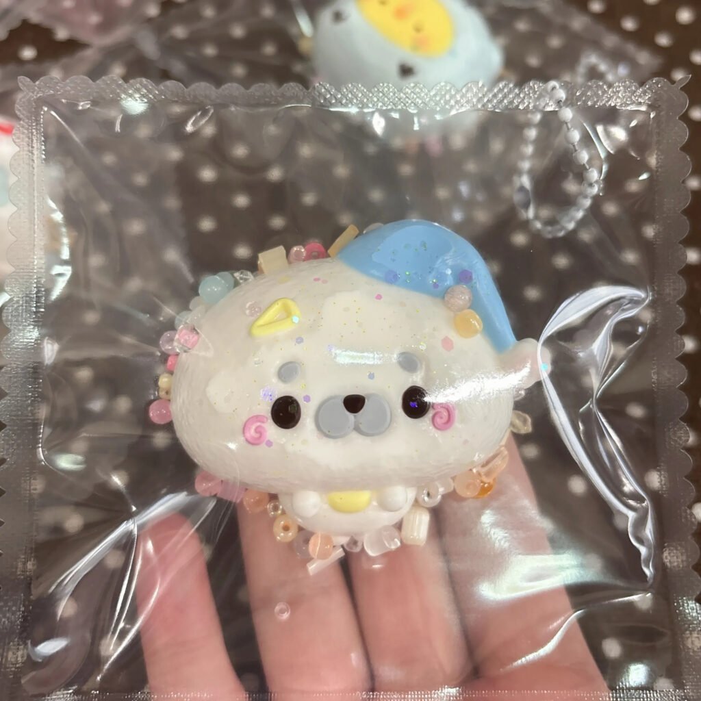 336019 Good Cat Morning Sleepy Cap Seal (Cream Paste Clay Texture Series) / 咕德猫宁捏 ナイトキャップアザラシ (クリームペーストクレイ触感シリーズ)