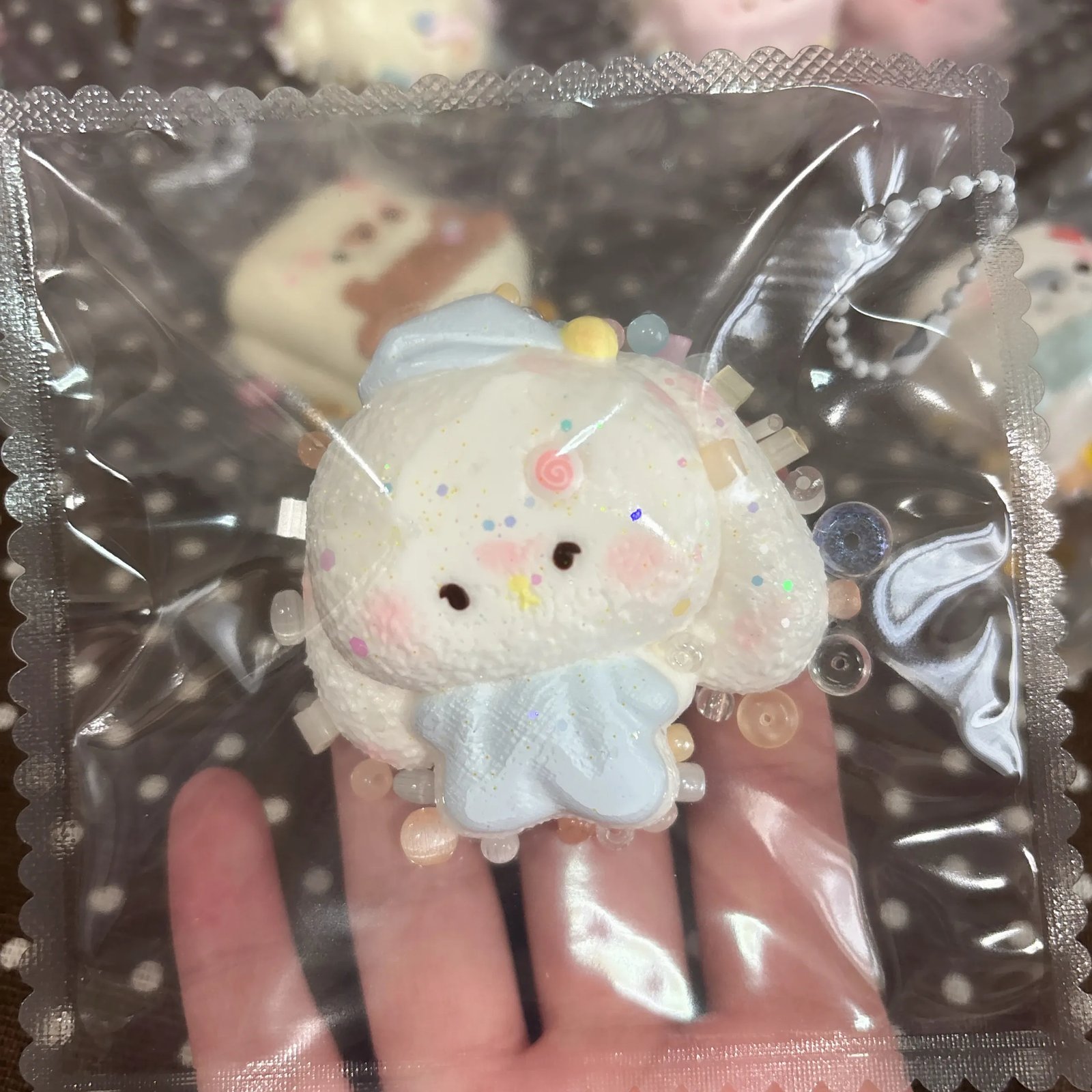336021 Good Cat Morning Bunny Beanbag (Cream Paste Clay Texture Series) / 咕德猫宁捏 うさぎビーズクッション (クリームペーストクレイ触感シリーズ)
