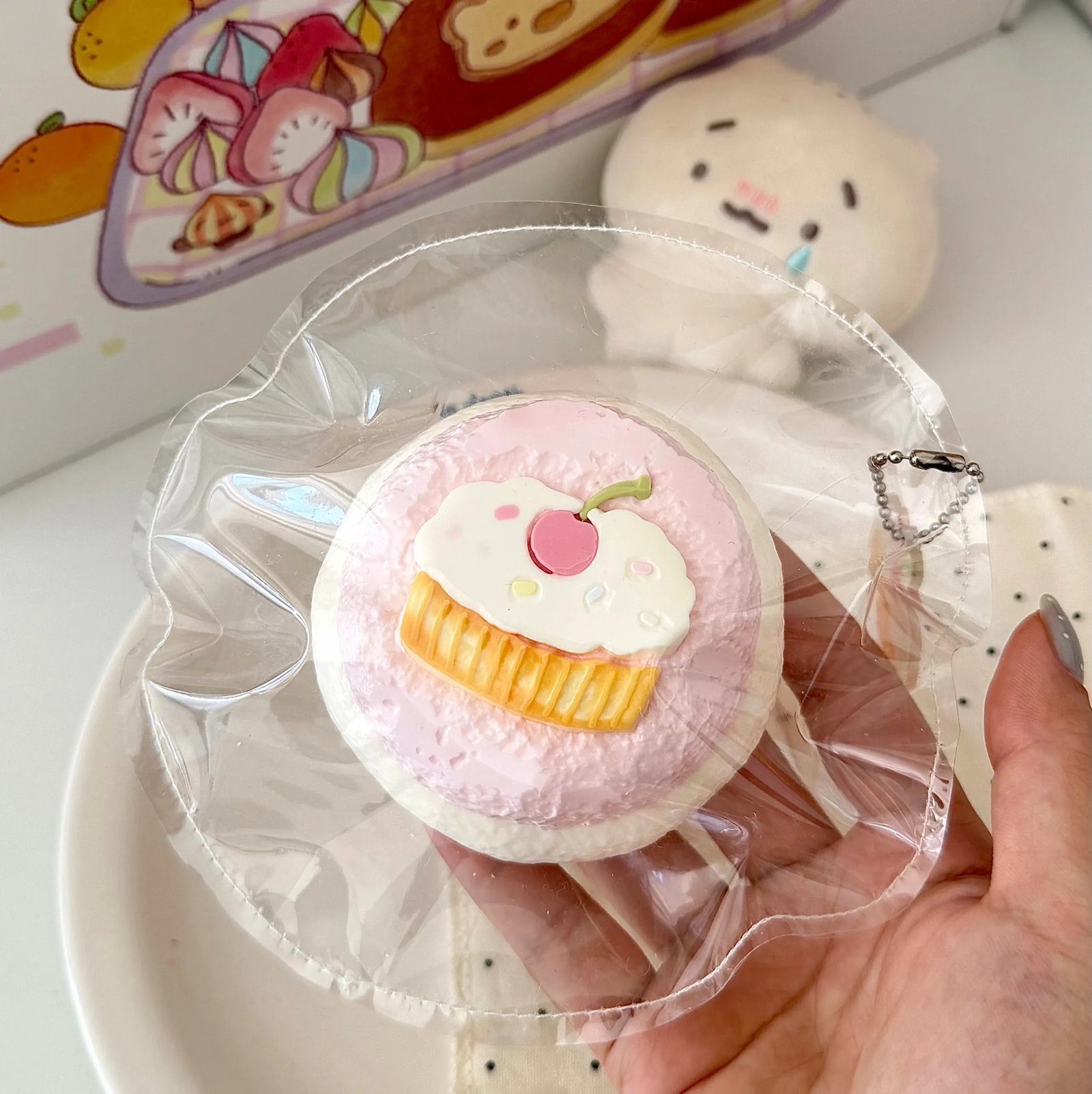 170009 Homie Studio Pink Muffin Cake (Soft Cheese Clay Texture Series) / 厚米捏捏事务所 粉色玛芬蛋糕(软干酪触感系列)