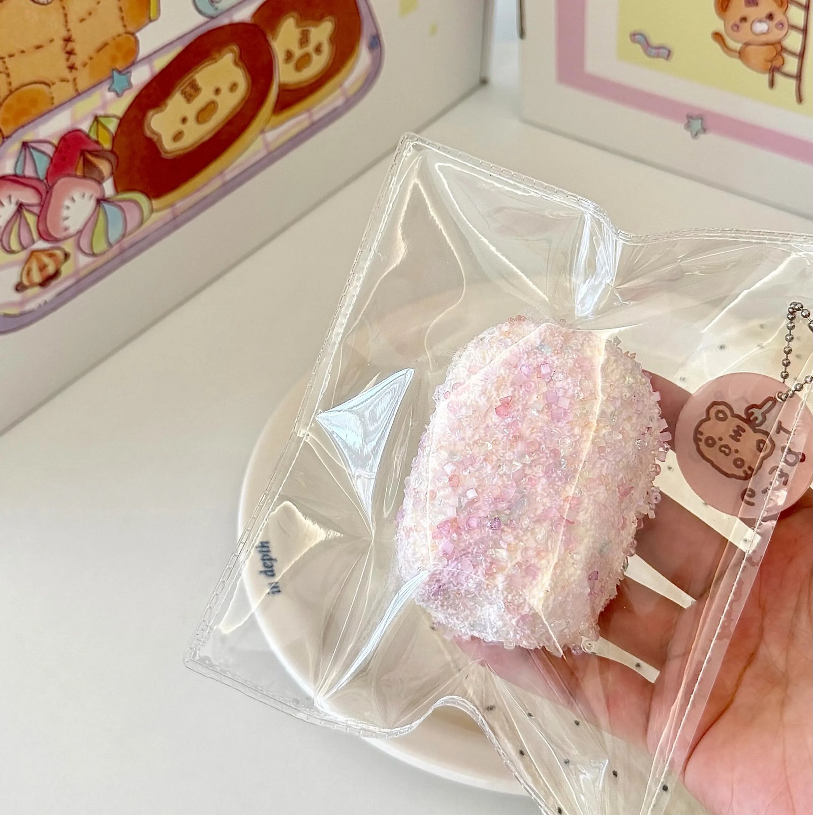 170022 Homie Studio Grape Smoothie Senbei (Soft Cheese Clay Texture Series) / 厚米捏捏事务所 葡萄冰沙仙贝(软干酪触感系列)