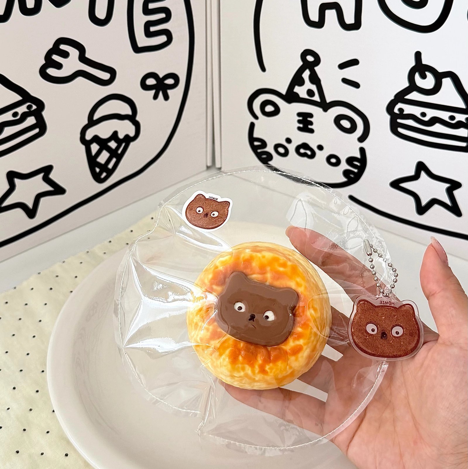 170061 Homie Studio Cat Pancake (Soft Cheese Clay Texture Series) / 厚米捏捏事务所 猫猫松饼(软干酪触感系列)