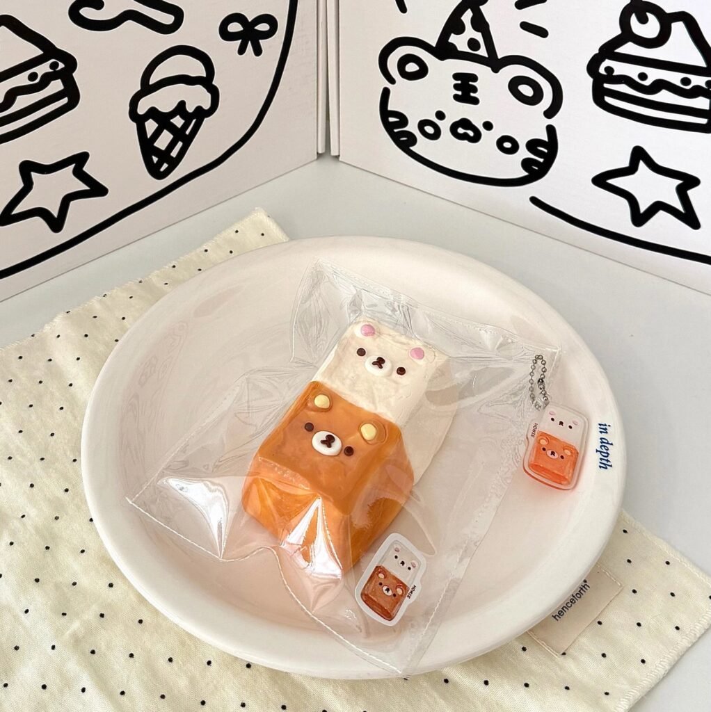 170074 Homie Studio Double Bear Toast (Rich Yogurt Clay Texture Series) / 厚米捏捏事务所 熊熊二连吐司(醇酸奶触感系列)