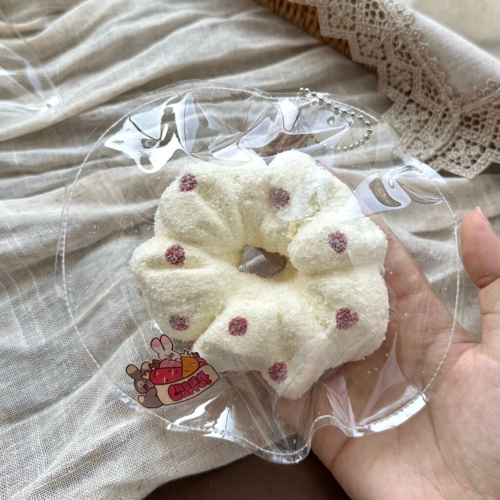 136007 Huluobai Nienie Polka Dot Hair Tie (High Ratio Cheese Clay Texture Series) / 胡萝摆捏 波点发圈（乳酪泥高比例触感系列）
