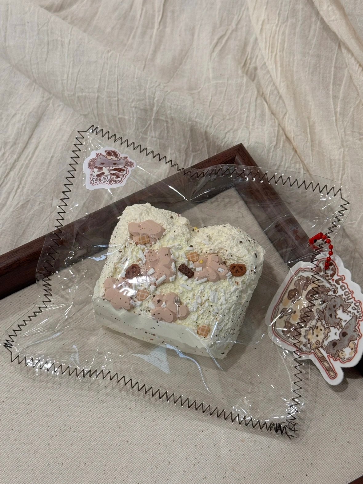 99019 Lady Deng Grassland Cow Double-Layer Mini Q Toast (Dry Cream Texture Series) / Lady Deng 草原牛二層ミニQトースト(ドライクリーム触感シリーズ)