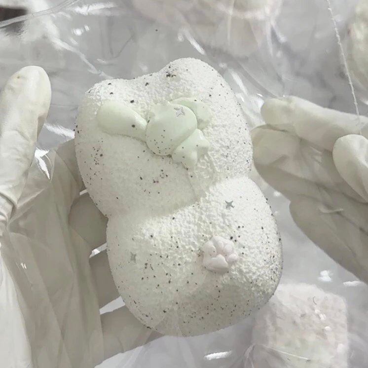 413002 Lop-Eared Bunny Double Cat Head / 垂耳兔兔 猫猫头二连