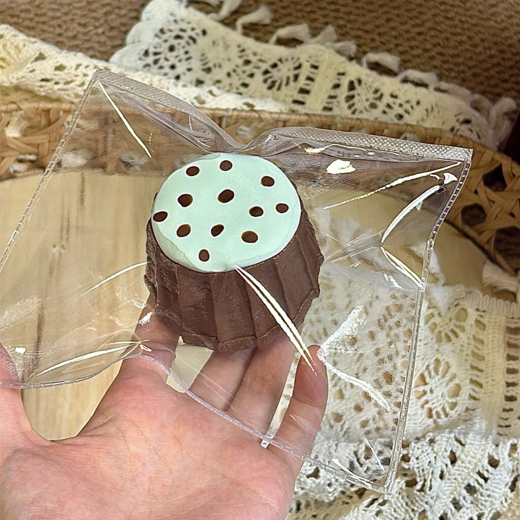 385005 Low Pixel Cream Mint Chocolate Mini Pudding (Glutinous Cream Paste Clay Texture Series) / 低像素奶油 薄巧小布丁(糯奶膏泥触感系列)