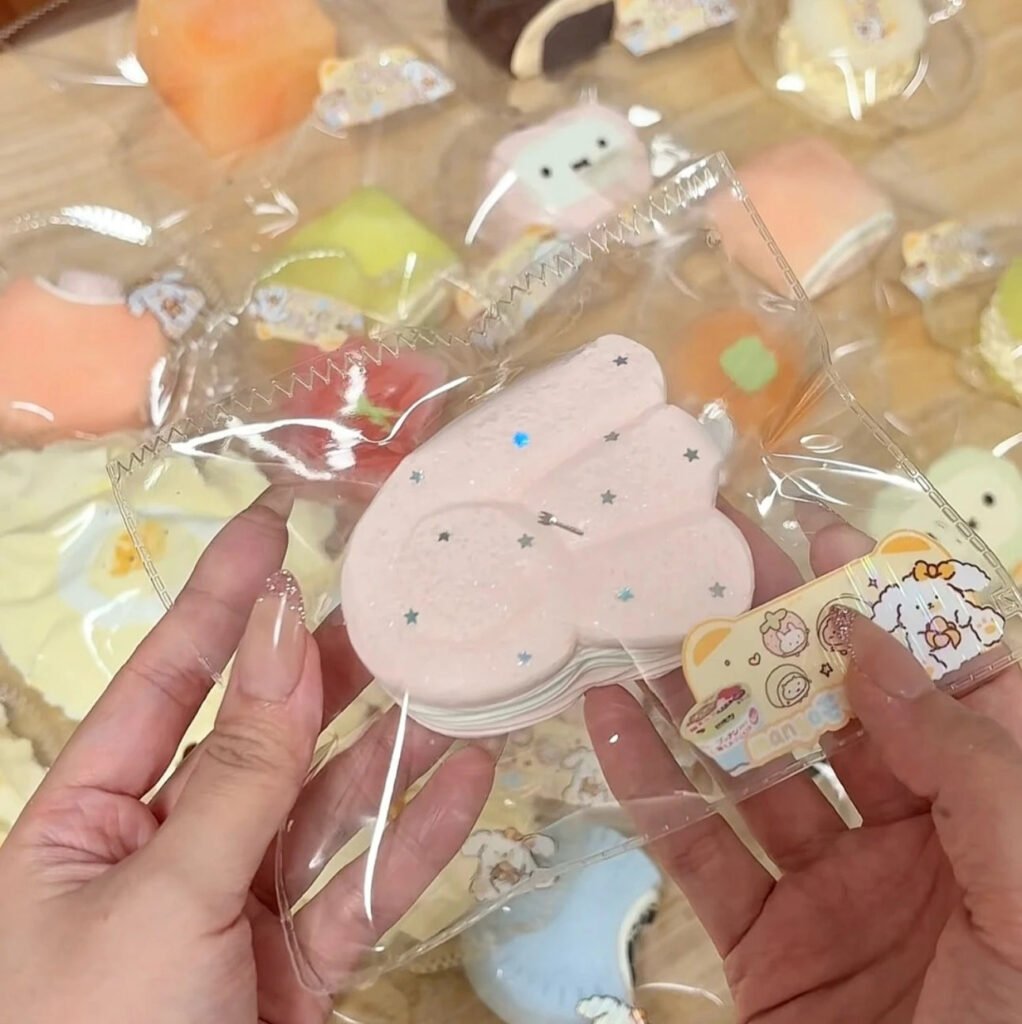 47051 Mango Pink Angel Wing Filled Cake (Dry Resistance Clay Texture Series) / 芒狗狗 粉色天使翅膀夹心蛋糕(干阻泥触感系列)