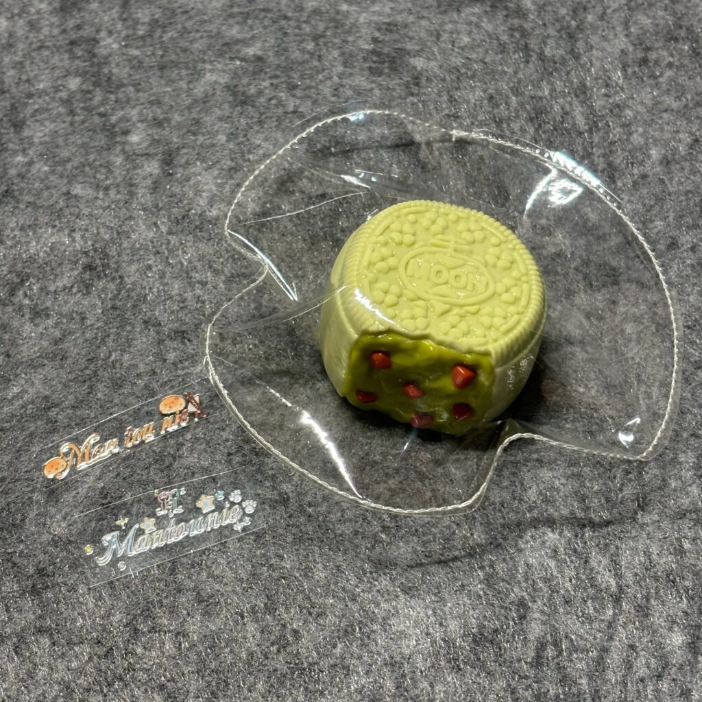 410037 Mantou Squishy Matcha Red Bean Mooncake (Soft Cheese Clay Texture Series) / 馒头捏 抹茶红豆月饼（软干酪触感系列）