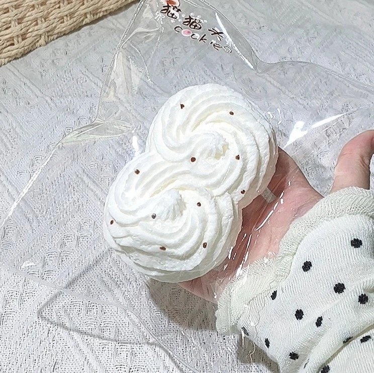 379005 Meow Cookie Polka Dot Double Cookie (Thick Cheese Texture Series) / 猫猫头Cookie捏 波点二连曲奇（厚奶酪触感系列）