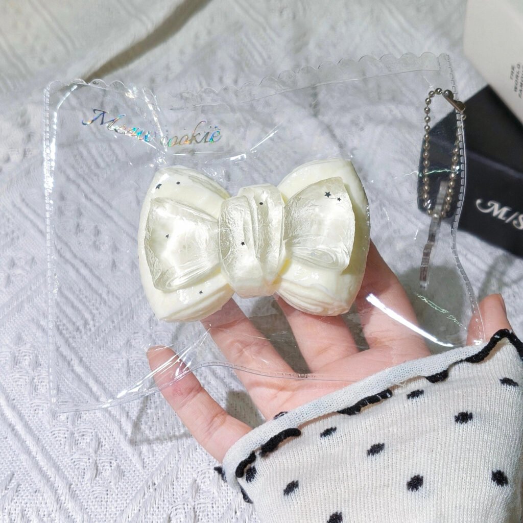 379015 Meow Cookie Crystal Bow (Water and Cotton Milk Texture Series) / 猫猫头Cookie捏 水晶蝴蝶结（水感与绵乳泥触感系列）