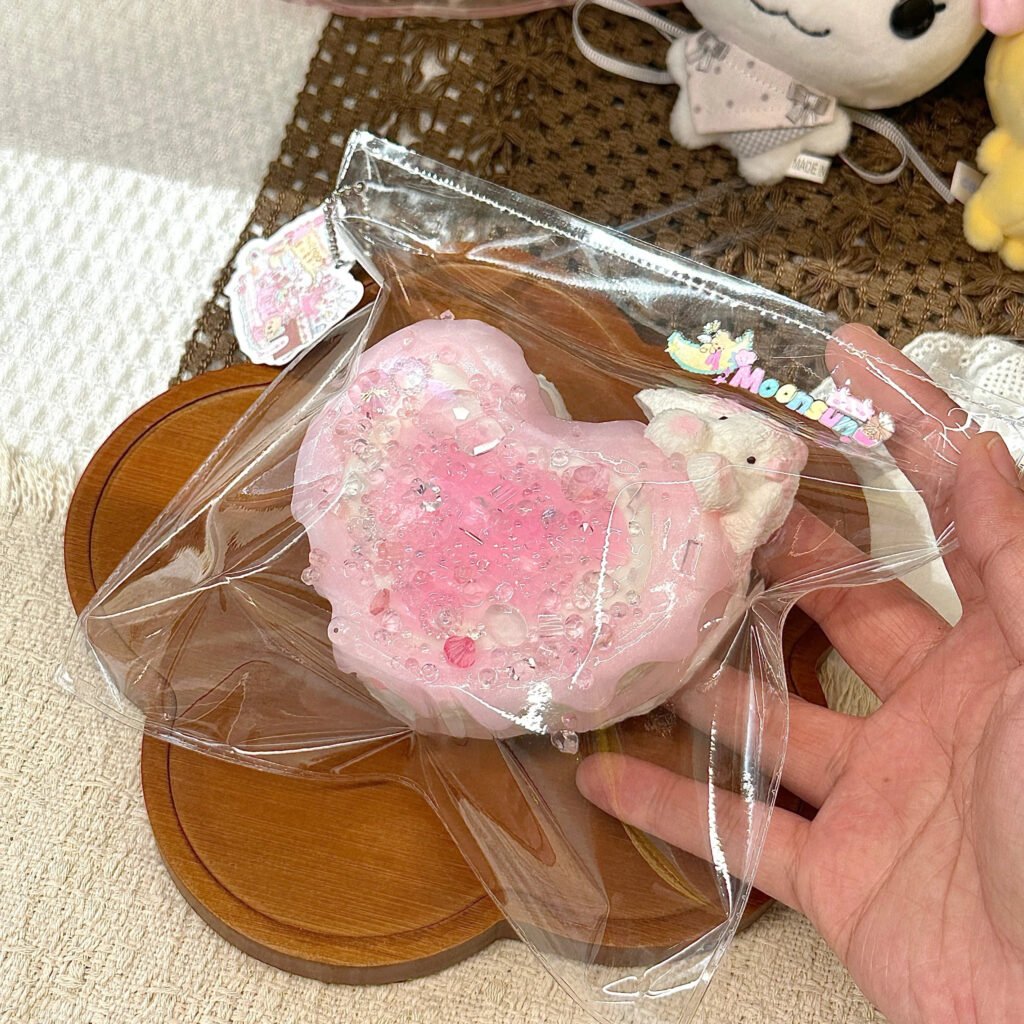 359002 MoonSun Pink Heart Cake (Dry Glutinous Rice Clay Texture Series) / 月芽小屋 爱心蛋糕粉（干糯泥触感系列）