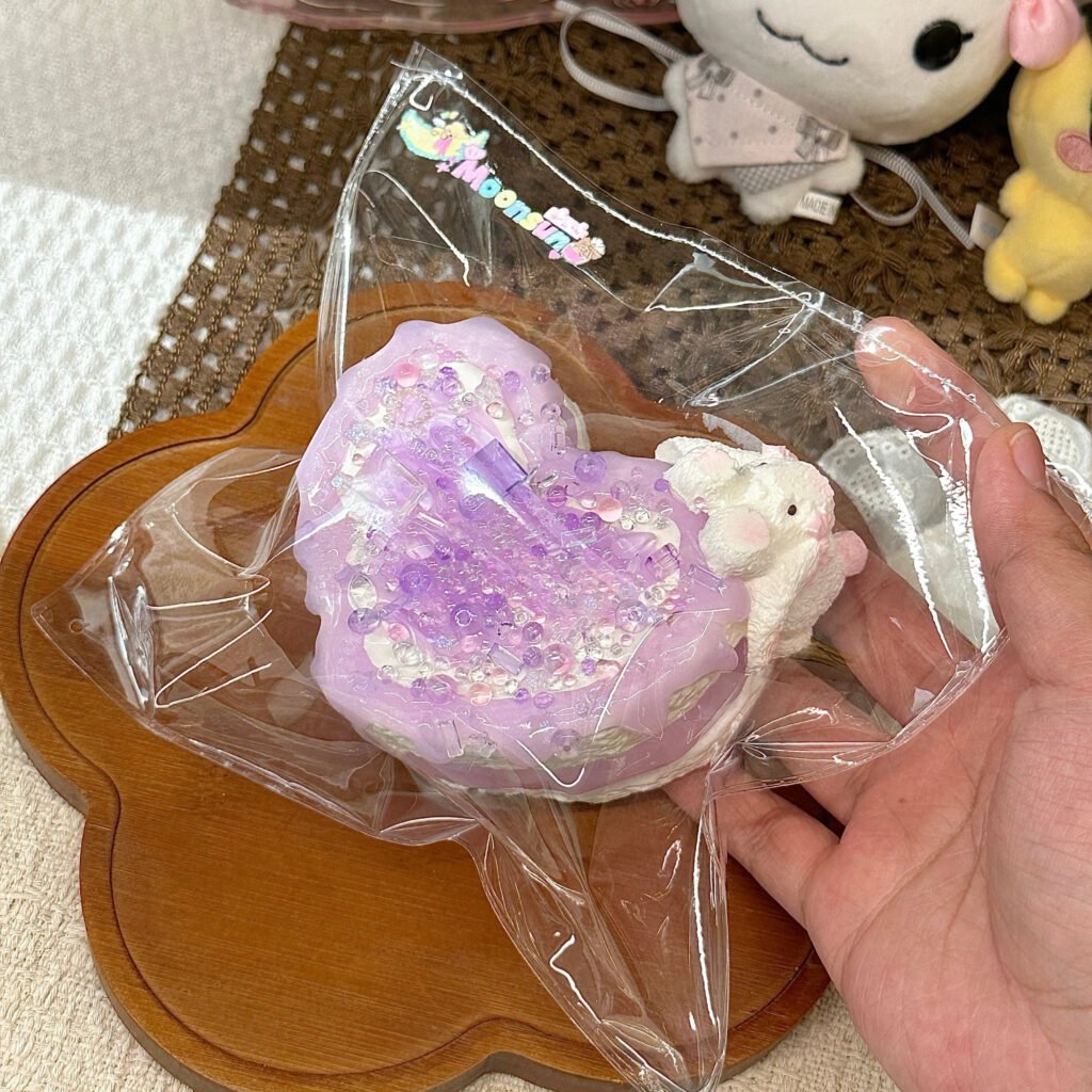 359003 MoonSun Purple Heart Cake (Dry Glutinous Rice Clay Texture Series) / 月芽小屋 爱心蛋糕紫（干糯泥触感系列）
