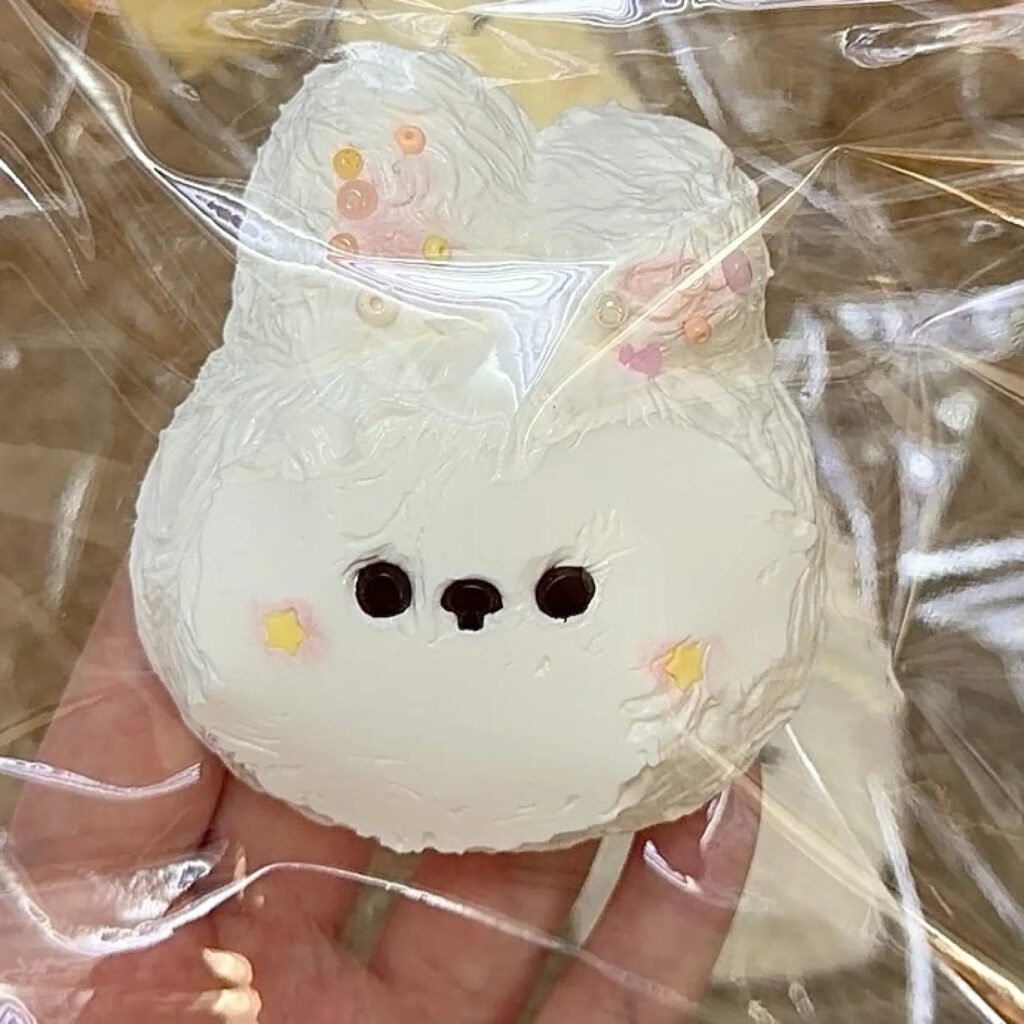 135077 Ohmo Nienie Fuzzy Bunny Head (Heat Pad Cream Cheese Clay Texture Series) / ohmo捏捏 ふわふわうさぎの顔 (加熱パッドクリームチーズクレイ触感シリーズ)