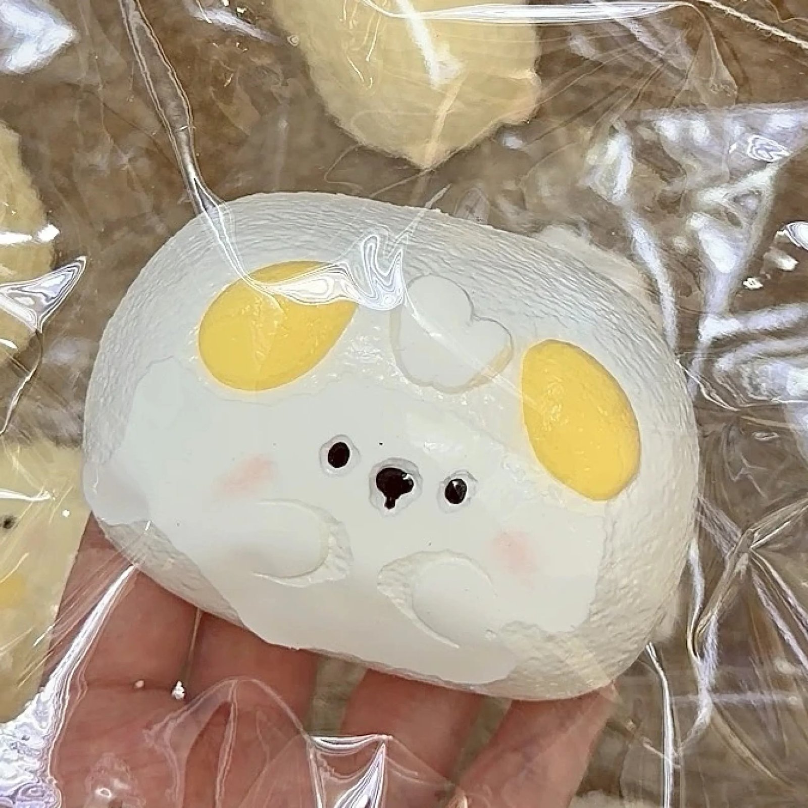 135085 Ohmo Nienie Square Dog (Heat Pad Cream Cheese Clay Texture Series) / ohmo捏捏 四角いこいぬ (加熱パッドクリームチーズクレイ触感シリーズ)