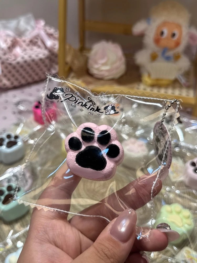 436032 Pinkink Black and Pink Cat Paw (Dry Cheese Clay Texture Series) / 粉墨捏捏 黑粉猫爪(干奶酪触感系列)