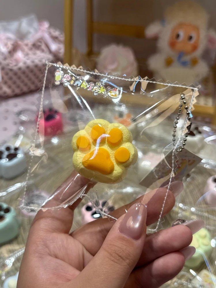 436037 Pinkink Mango Cat Paw (Dry Cheese Clay Texture Series) / 粉墨捏捏 芒果猫爪(干奶酪触感系列)