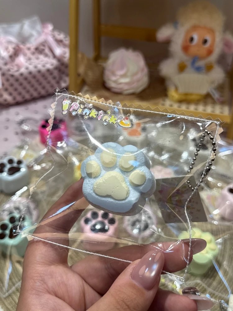 436039 Pinkink Blue Jelly Cat Paw (Dry Cheese Clay Texture Series) / 粉墨捏捏 蓝冻猫爪(干奶酪触感系列)