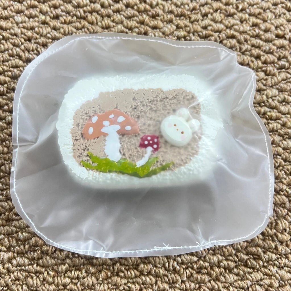 63038 PokuPoku Mushroom Bunny Senbei (Cream Clay Texture Series) / PokuPoku 蘑菇小兔仙贝（奶油泥触感系列）