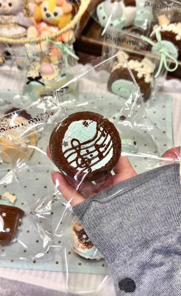 311006 PuPu Miao Studio Thin Chocolate Round Double-Layer Polka Dot Music Note (Thin Chocolate Texture Series) / PuPu喵studio 薄巧圆双层波点音符（薄巧触感系列）