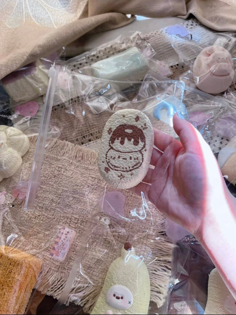 343005 Strawberry Hand-Painted Donut Senbei (Cotton Cream Texture Series) / 士多啤梨 ドーナツ手描きせんべい (コットンクリーム触感シリーズ)