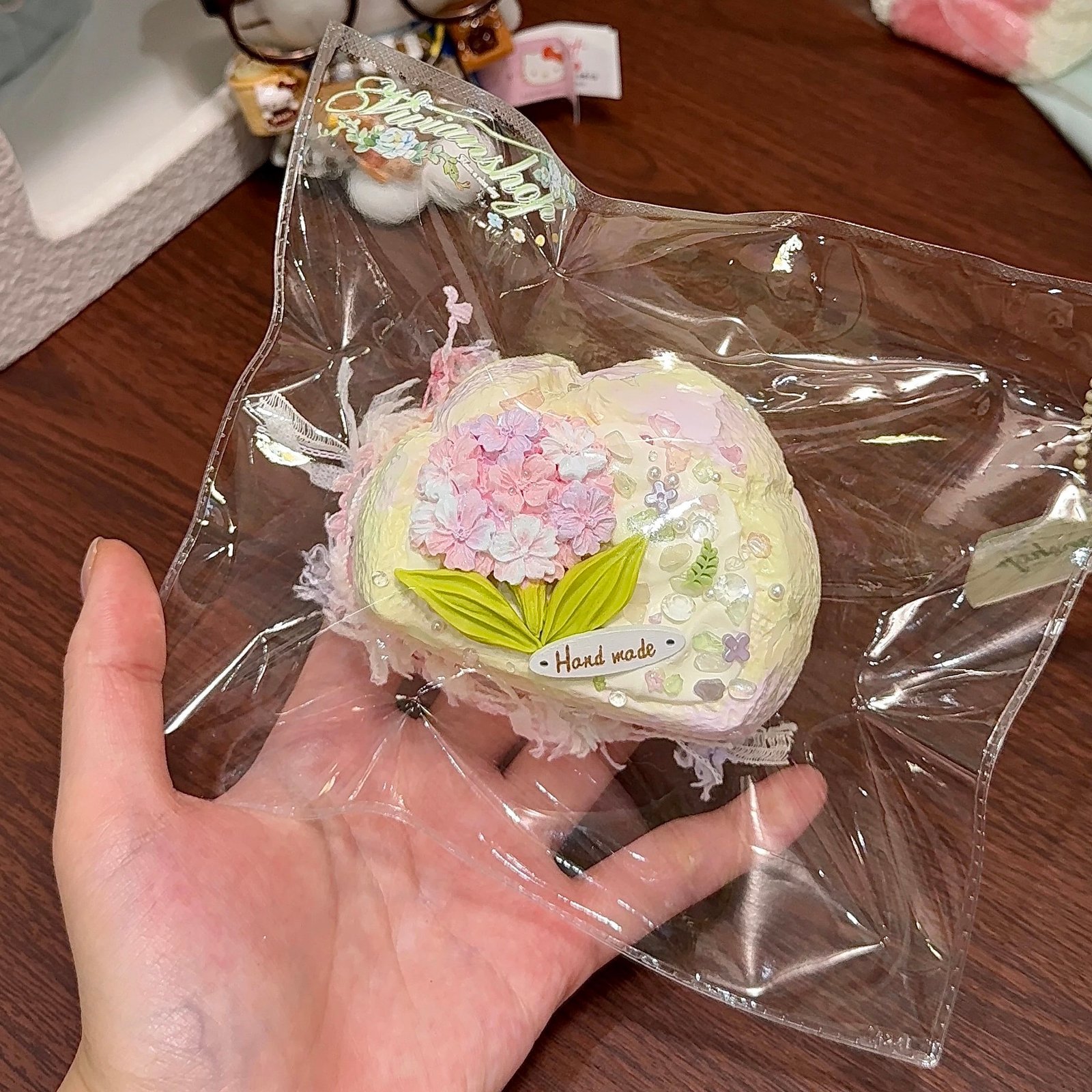 4336 Vivianshop Hydrangea Frosted Toast (Glutinous Rice Clay Texture Series) / Vivianshop あじさいクリームコーティングトースト (もち米クレイ触感シリーズ)
