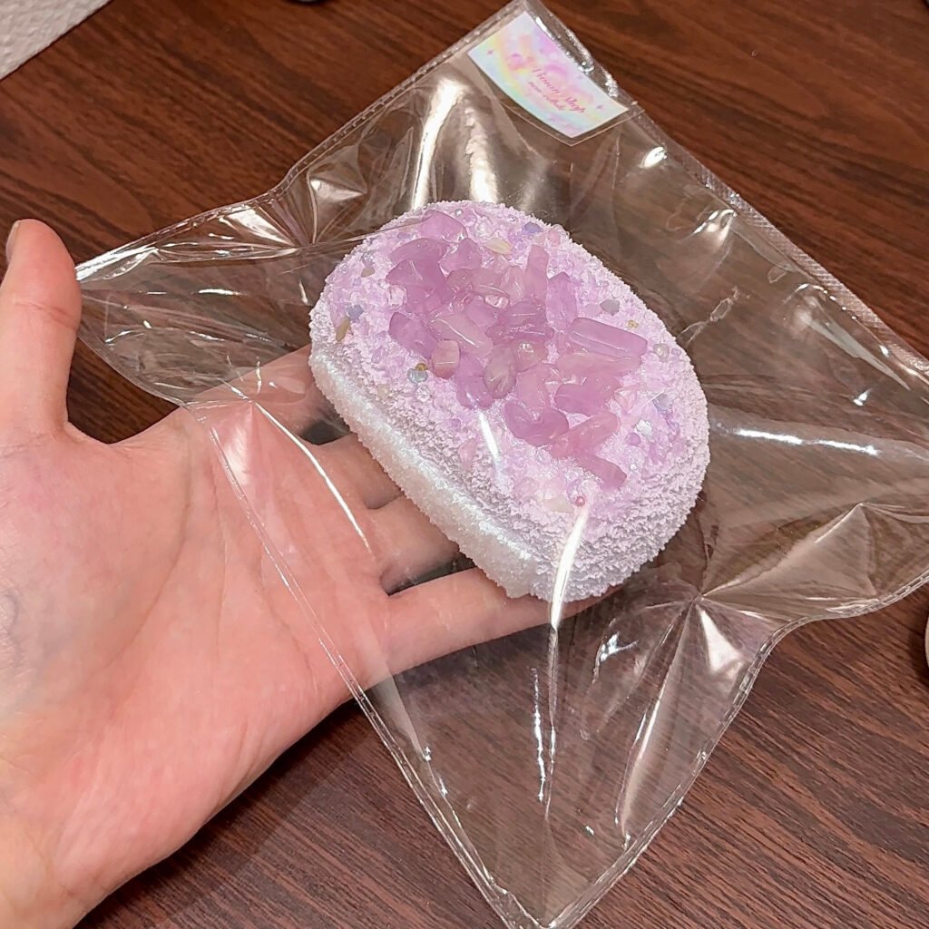 4349 Vivianshop Kunzite Fluffy Senbei (Glutinous Rice Clay Texture Series) / Vivianshop クンツァイトふわふわせんべい (もち米クレイ触感シリーズ)
