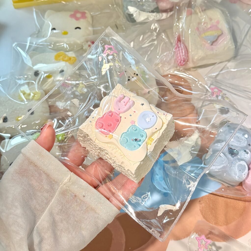 248015 W Qiqi Guaiguai Little Fork Square Cake (Rich Cream Texture Series) / w奇奇怪怪 小叉子方糕 (醇厚奶油触感系列)