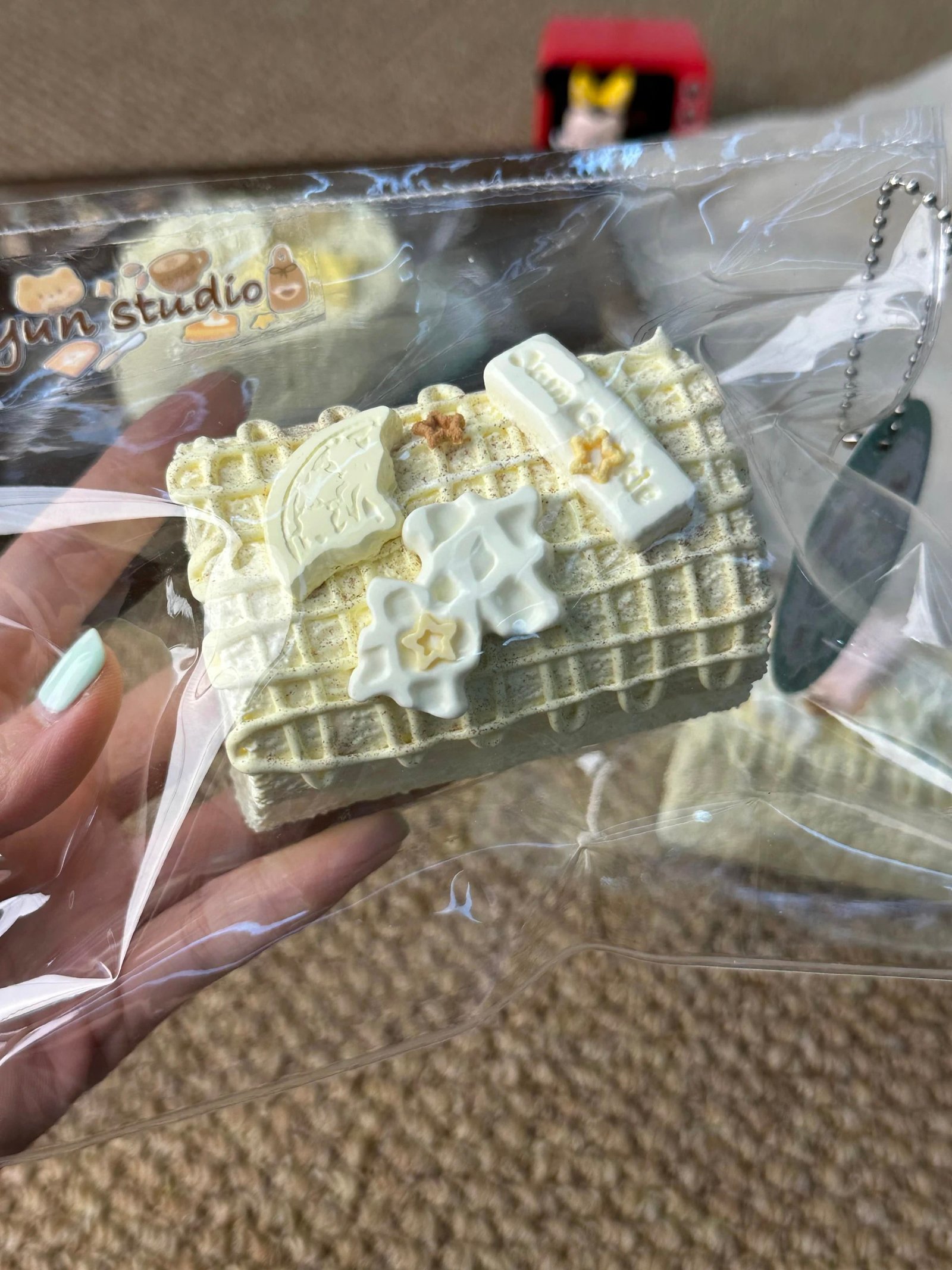 346049 Yayun Squishy Island Waffle Marshmallow (Dry Clay Texture Series) / 雅云萌捏岛 华夫饼棉花糖(干噎泥触感系列)