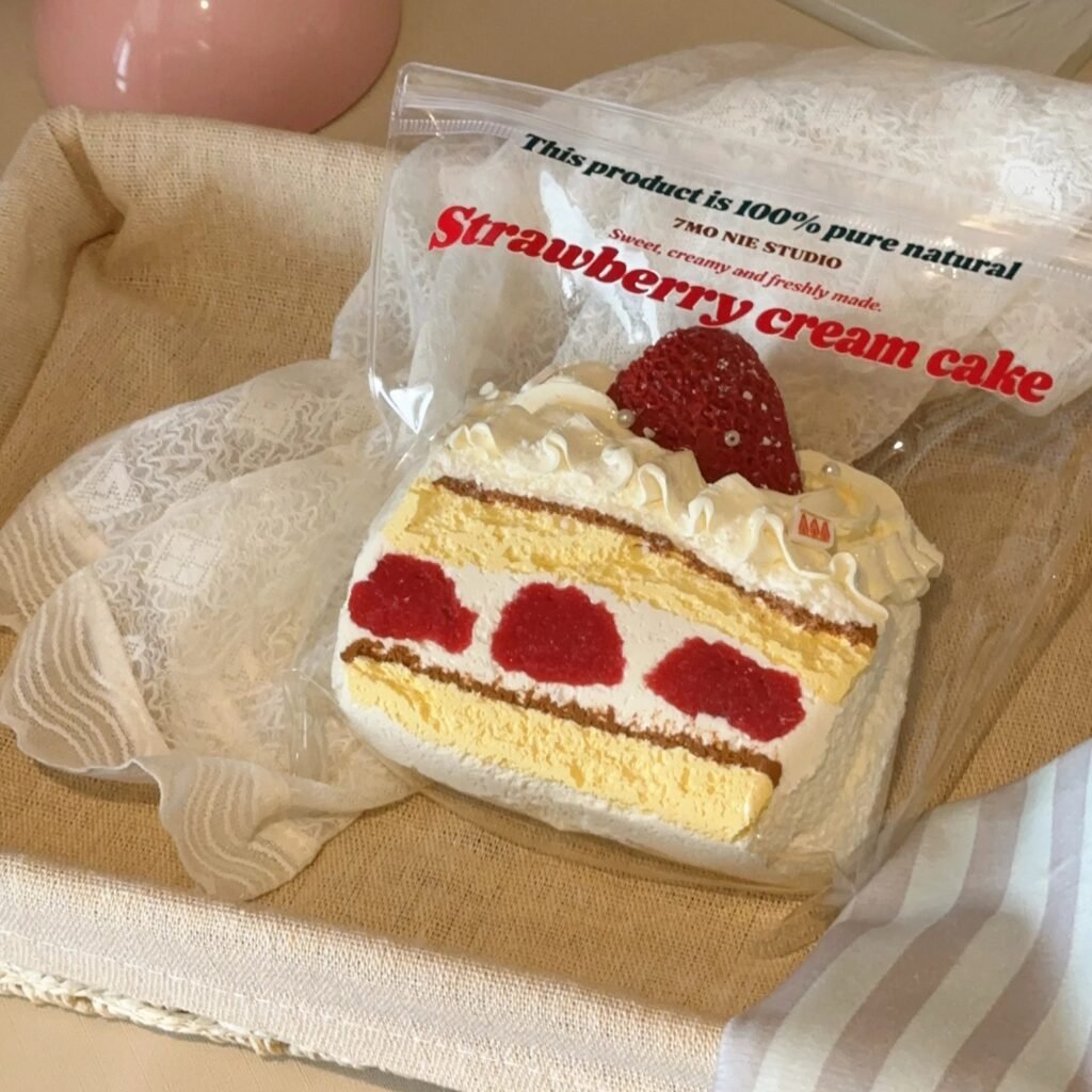 306012 7mo Nienie Strawberry Cream Cake Large Toast (Baked Pure Clay Texture Series) / 7mo捏 草莓奶油蛋糕大吐司（烤箱纯泥触感系列）