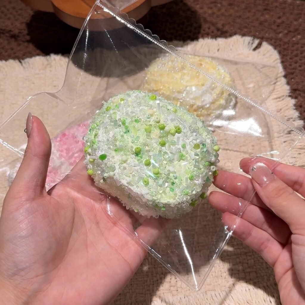 454011 August Squishy Green Apple Crumb Squishy (Cream Paste Clay Texture Series) / 八月的捏 青苹果（乳膏泥触感系列）