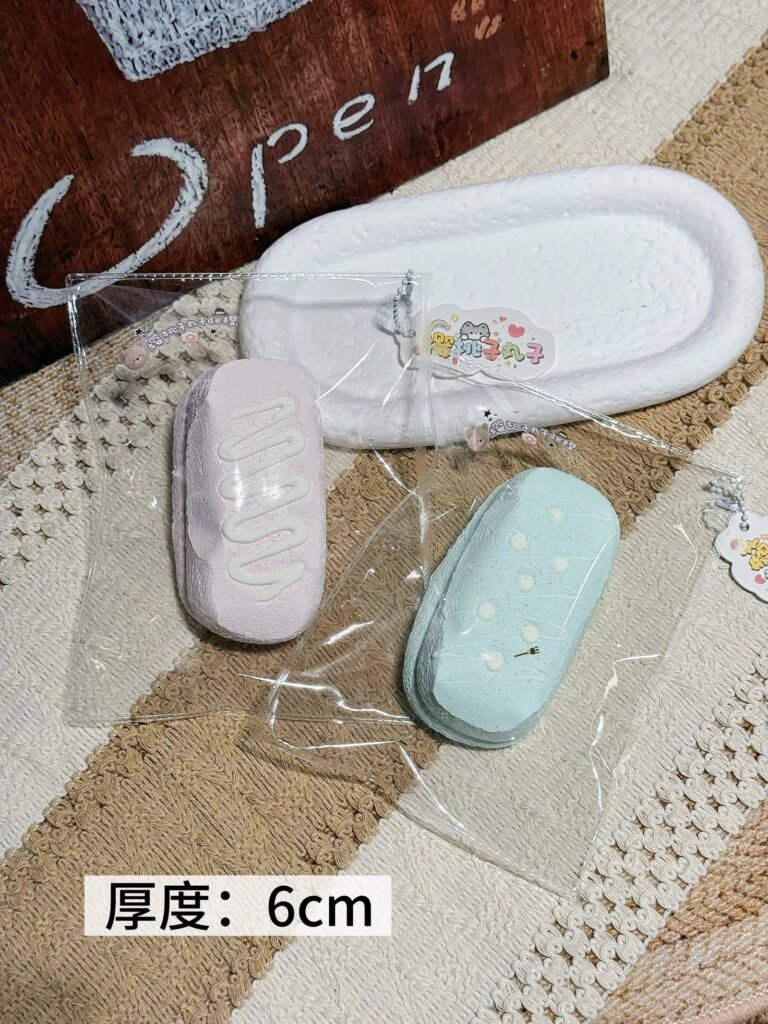 74056 Cherry Maruko Squishy Mint Polka Dot Double-Layer Finger Cookie (Oven-Baked Cotton Clay Texture Series) / 樱桃子丸子的捏捏 波点薄荷色双层手指饼干（烤箱版棉花泥触感系列）