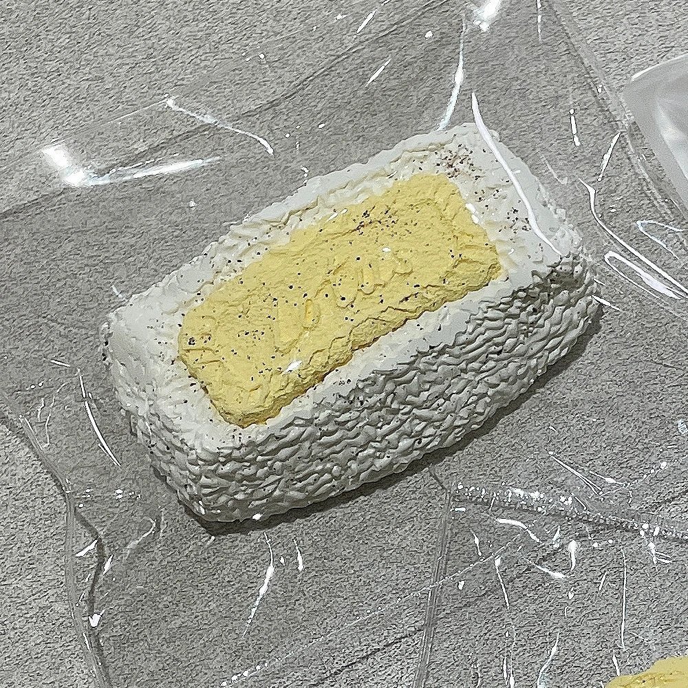 182082 Cotton Candy Nian Long Rice Ball - Custard (Light Cream Texture Series) / 棉花糖捏 长饭团·奶黄（轻奶油触感系列）