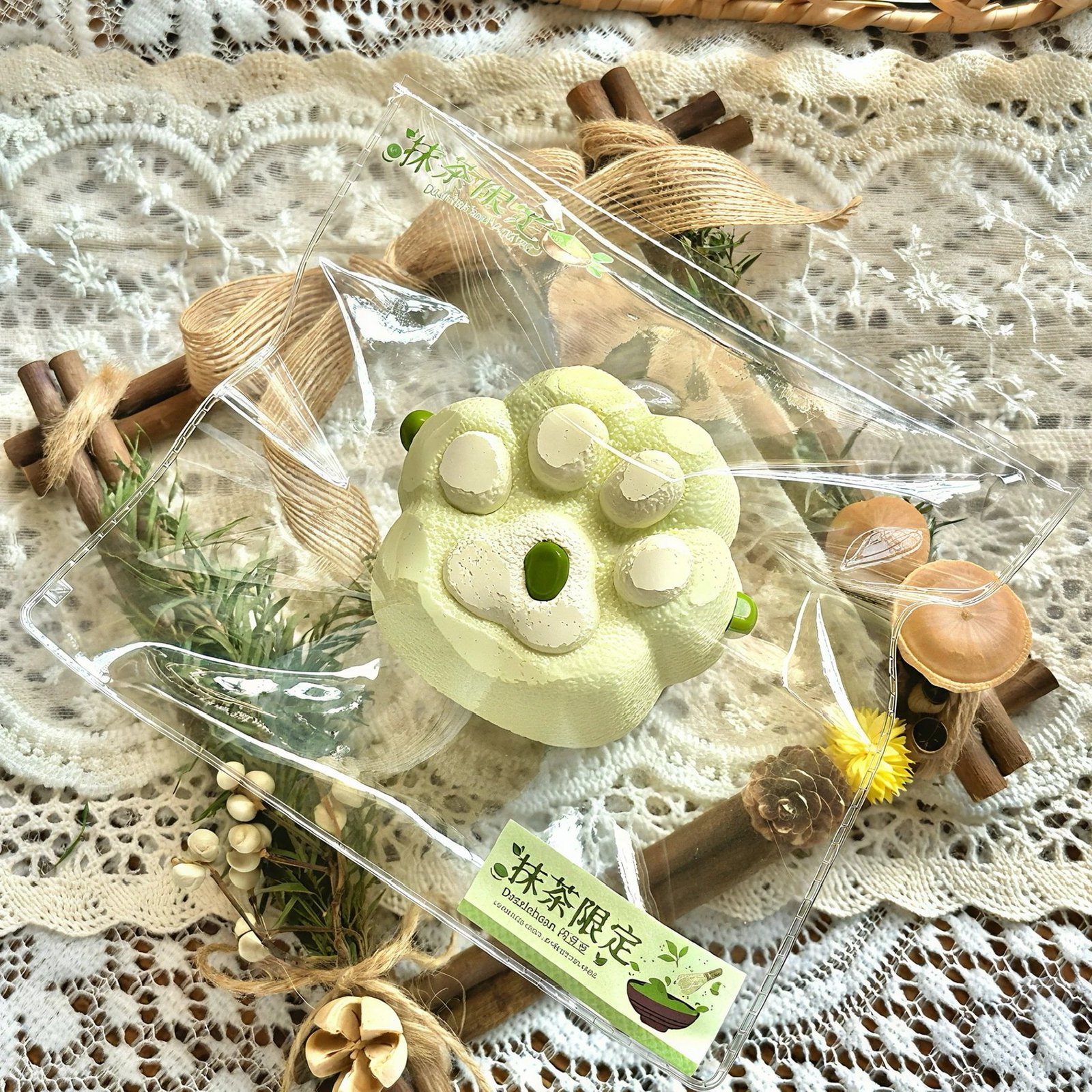 163024 Dazzlebean Matcha Mung Bean Cat Paw (Dry Yogurt 1.0 Texture Series) / 闪豆豆 抹茶绿豆猫爪(干噎酸奶1.0触感系列)