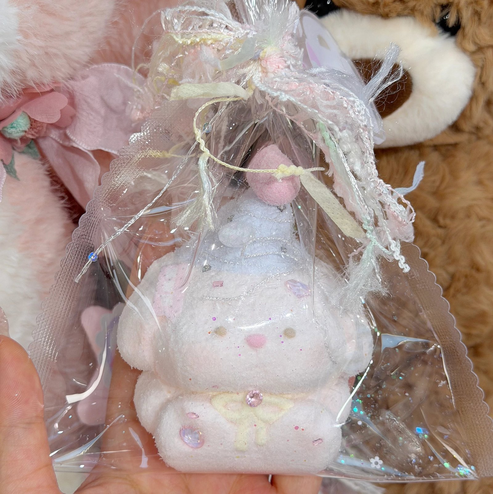 506000 Downy Sparkling Pink Bunny (Light Glutinous Rice Texture Series) / Downy毛茸茸捏捏 闪亮粉兔兔(轻糯米触感系列)