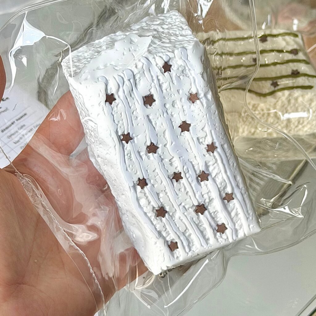 149108 DuozaiNN Star Chocolate Stripe Long Toast (Sticky Clay Texture Series) / 多仔捏捏 星星巧克力条纹长吐司（黏糊泥触感系列）