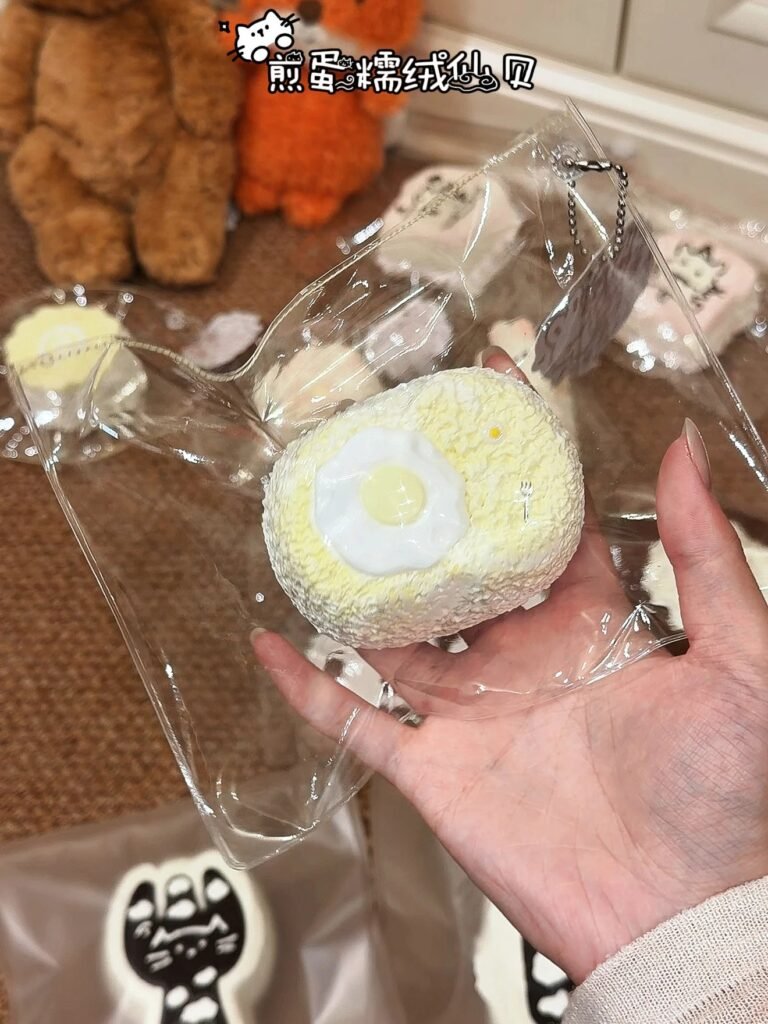 537003 Fruit Tea Squishy Fried Egg Fluffy Senbei / 水果茶的捏 煎蛋糯绒仙贝