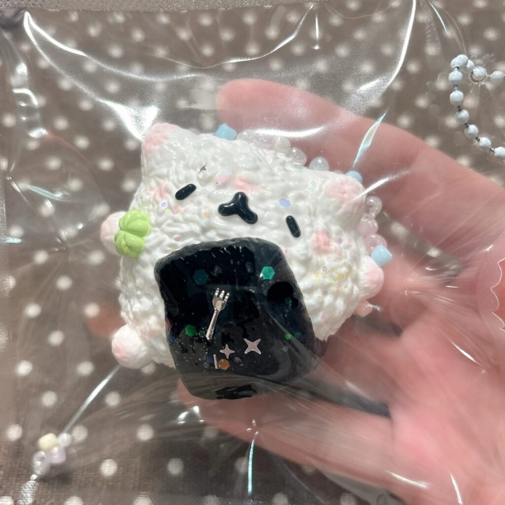 336093 Good Cat Morning Seaweed Kitten Rice Ball (Cream Paste Clay Texture Series) / 咕德猫宁捏 海苔小猫饭团（乳膏泥触感系列）